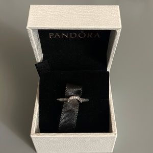 Brand new Pandora rings with crescent mood and tiny rhinestones